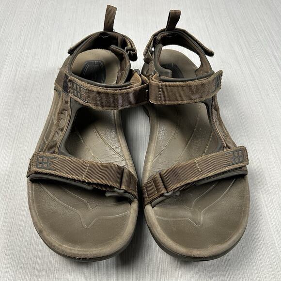 Teva Tanza Men’s Size 10 Brown Hiking Sandals Adjustable Strappy Trail Shoes main image 5